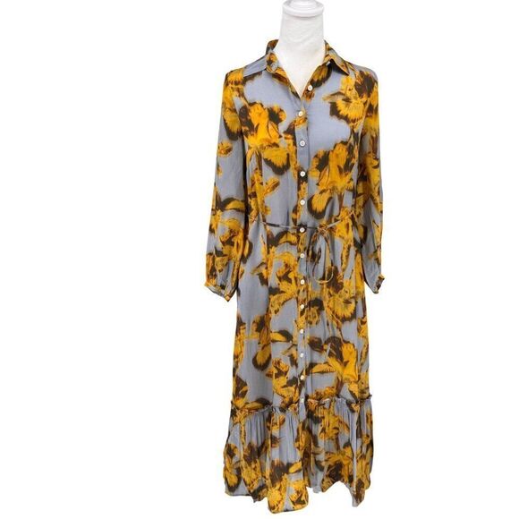 NWT J. Crew Amelia Shirtdress in Floral Drapey Viscose w/ Belted Waist Sz XXS - Picture 5 of 14